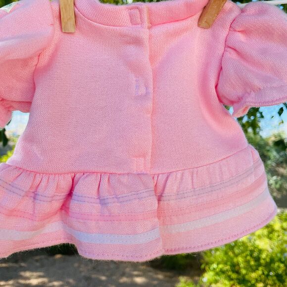 Vintage Cabbage Patch Kids Girls Sweatshirt Pink Heart Top Short Sleeve Doll Top - Picture 5 of 11
